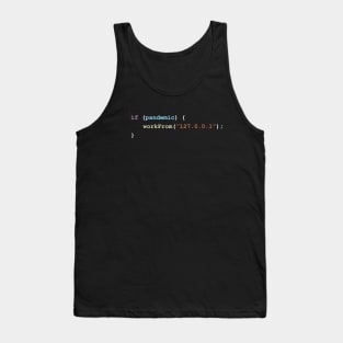 Work From Home (127.0.0.1)  If There's a Pandemic Programming Coding Color Tank Top